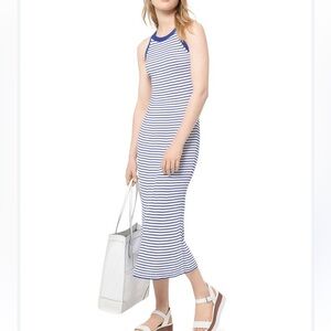 MICHAEL Michael Kors Striped Racerback Tank Dress Medium